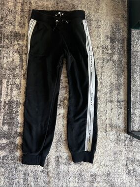 Givenchy Kids Black Joggers with White Logo Side Tape